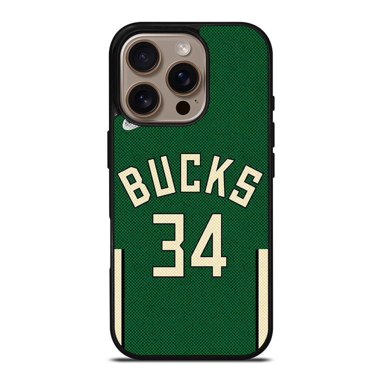 GIANNIS ANTETOKOUNMPO MILWAUKEE BUCKS NIKE NBA 2021-22 iPhone 16 Pro Case Cover