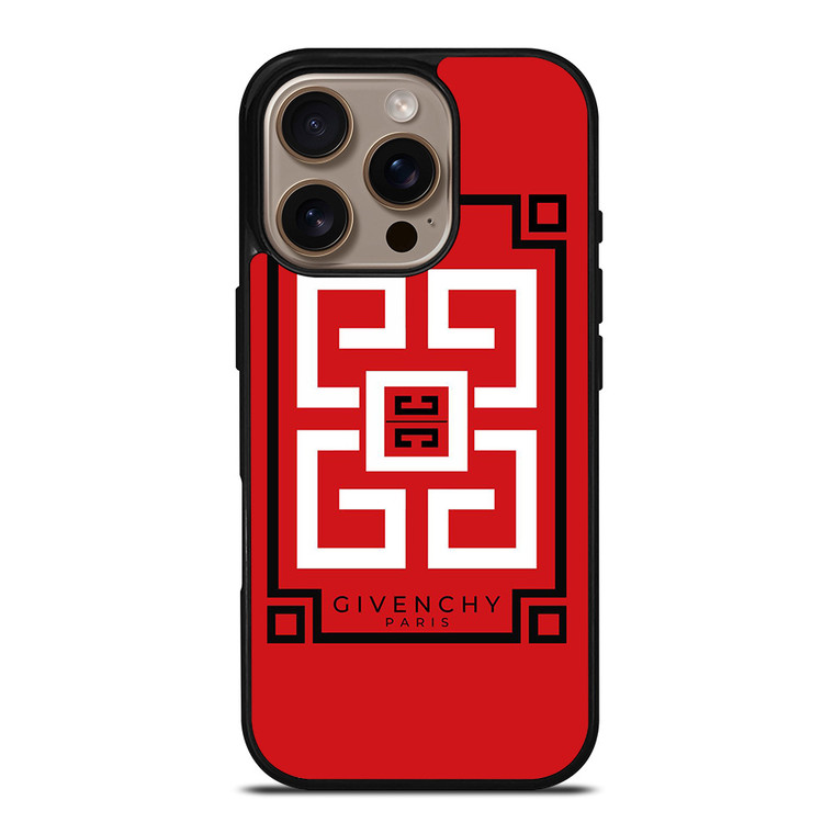 GIVENCHY PARIS ART LOGO RED iPhone 16 Pro Case Cover