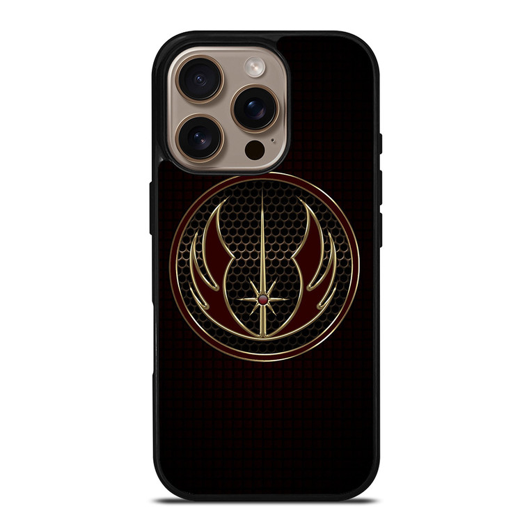 GRAY JEDI STAR WARS METAL SYMBOL iPhone 16 Pro Case Cover