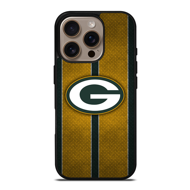 GREEN BAY PACKERS NFL METAL STRIPE iPhone 16 Pro Case Cover