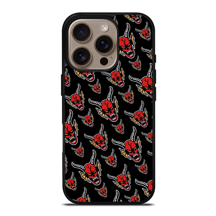 HELLFIRE CLUB STRANGER THINGS PATTERN 2 iPhone 16 Pro Case Cover