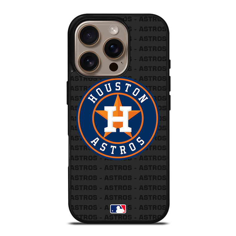 HOUSTON ASTROS BASEBALL BLACK iPhone 16 Pro Case Cover