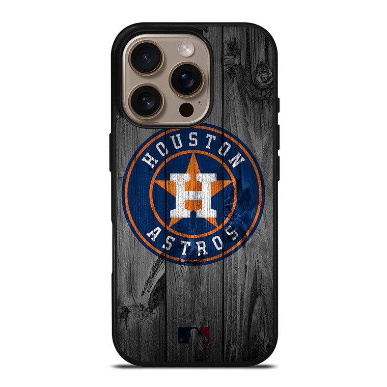 HOUSTON ASTROS BASEBALL MLB WOOD LOGO iPhone 16 Pro Case Cover