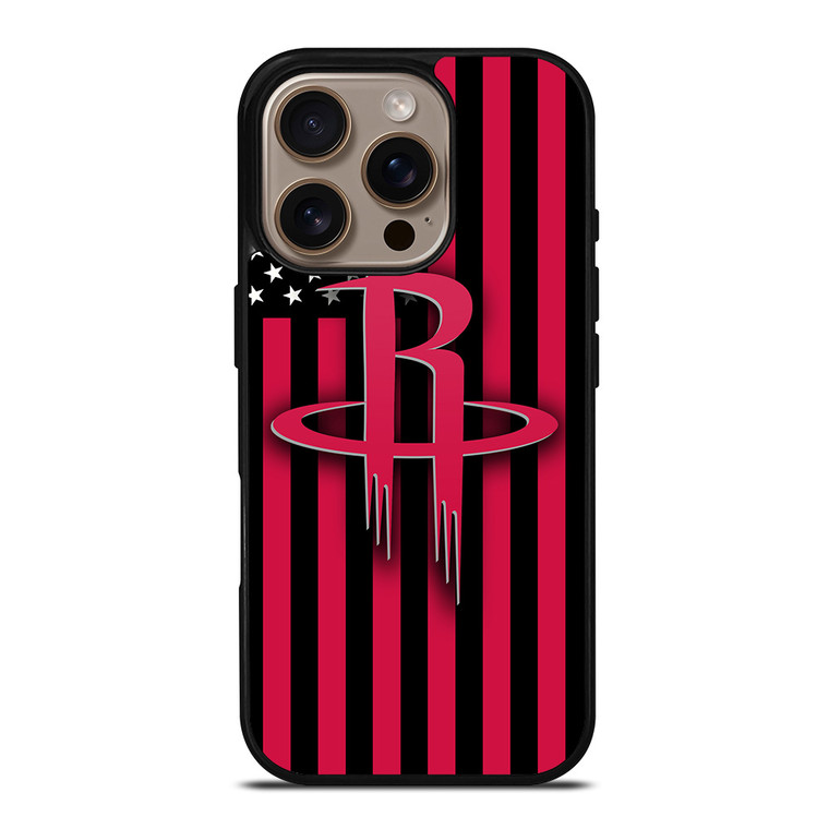 HOUSTON ROCKETS NBA USA FLAG iPhone 16 Pro Case Cover