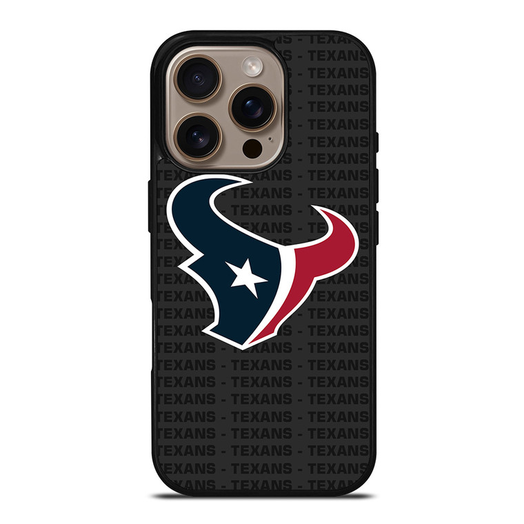 HOUSTON TEXANS FOOTBALL TEXT iPhone 16 Pro Case Cover