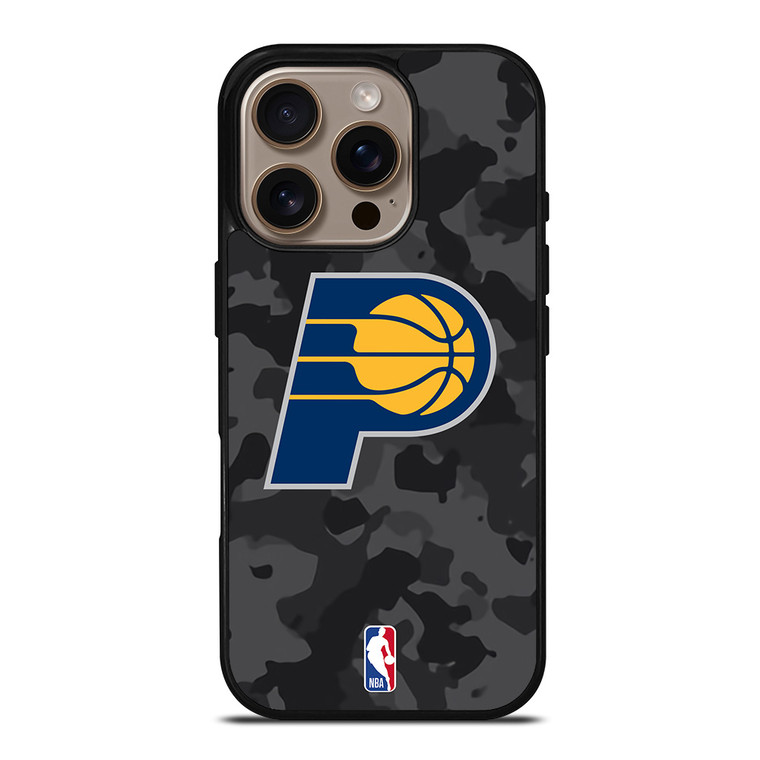 INDIANA PACERS BLACK CAMO iPhone 16 Pro Case Cover