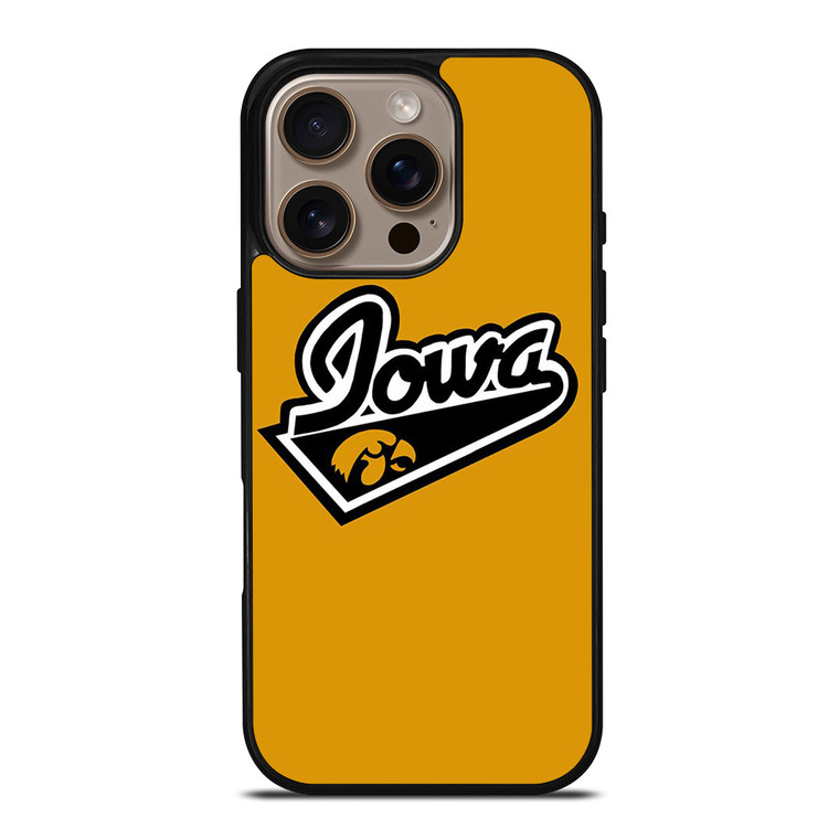 IOWA HAWKEYES UNIVERSITY BASKETBALL TEAM LOGO iPhone 16 Pro Case Cover
