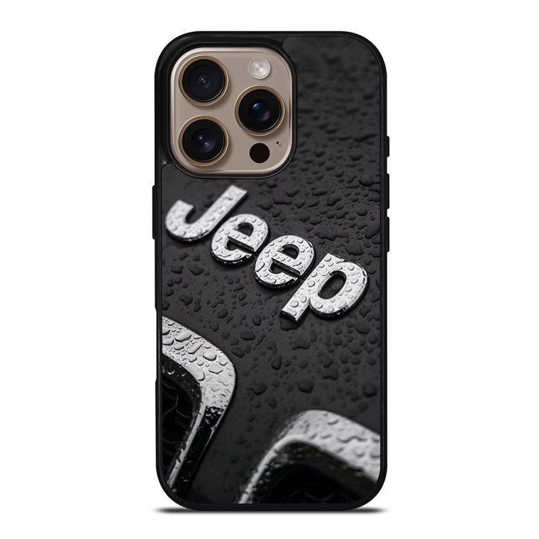 JEEP CAR LOGO UNDER RAIN iPhone 16 Pro Case Cover