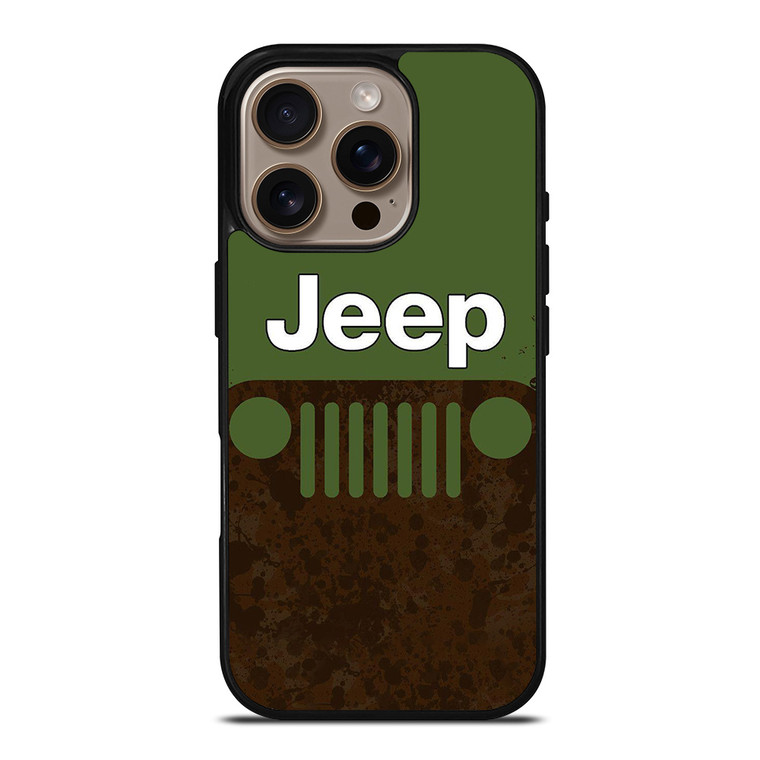 JEEP GREEN RUSTY LOGO iPhone 16 Pro Case Cover
