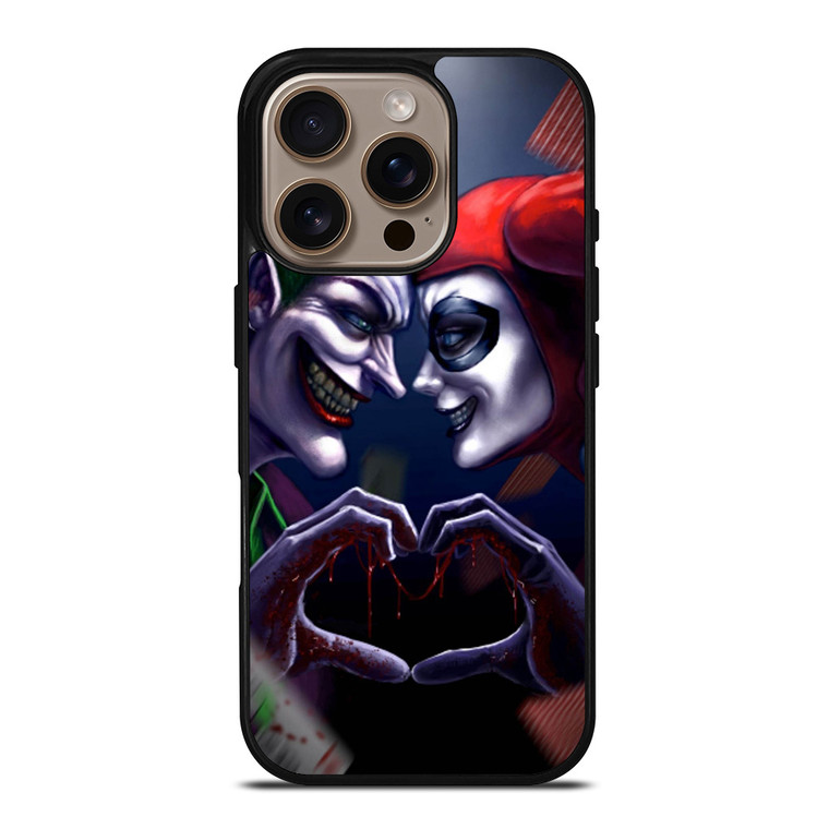 JOKER LOVE HARLEY QUINN ART iPhone 16 Pro Case Cover