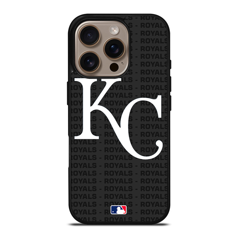 KANSAS CITY ROYALS BASEBALL BLACK iPhone 16 Pro Case Cover