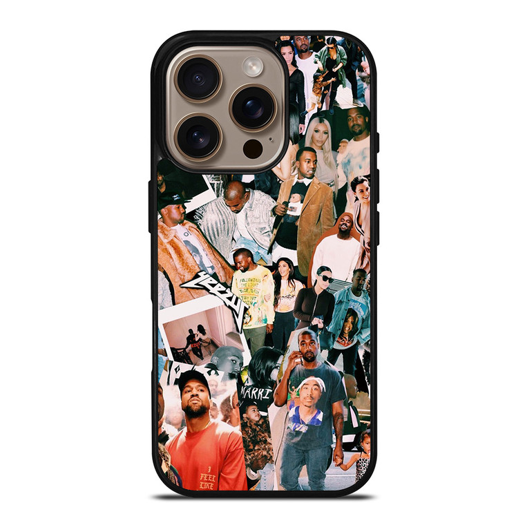 KANYE WEST RAPPER COLLAGE iPhone 16 Pro Case Cover
