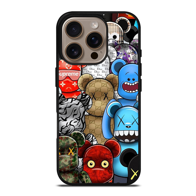 KAWS COLLAGE ICON BRANDS LOGO iPhone 16 Pro Case Cover