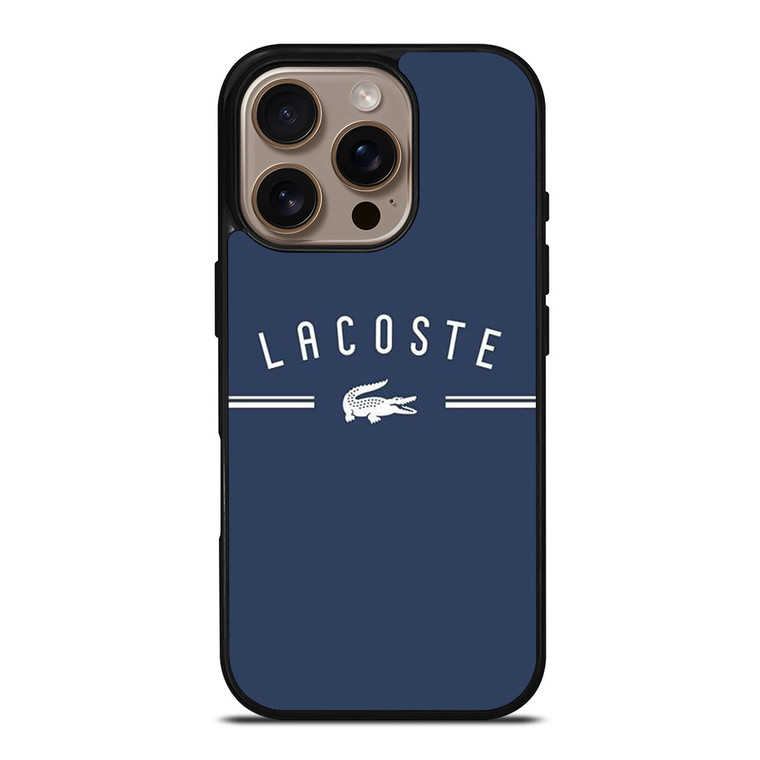 LACOSTE CROC LOGO BLUE iPhone 16 Pro Case Cover