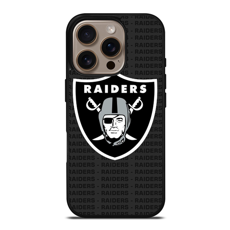 LAS VEGAS RAIDERS FOOTBALL TEXT iPhone 16 Pro Case Cover