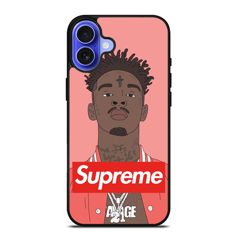 21 SAVAGE PINK SUPREME iPhone 16 Case Cover