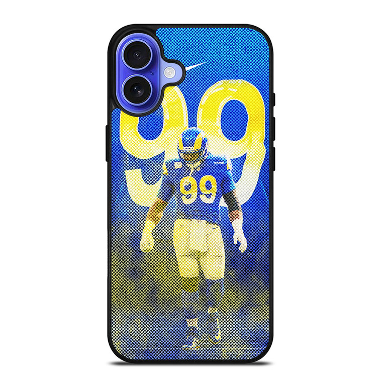 AARON DONALD 99 LOS ANGELES RAMS NFL FOOTBALL iPhone 16 Case Cover AARON DONALD 99 LOS ANGELES RAMS NFL FOOTBALL iPhone 16 Case Cover