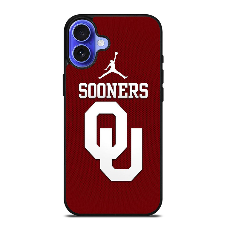 AIR JORDAN OKLAHOMA SOONERS UNIVERSITY FOOTBALL TEAM LOGO iPhone 16 Case Cover