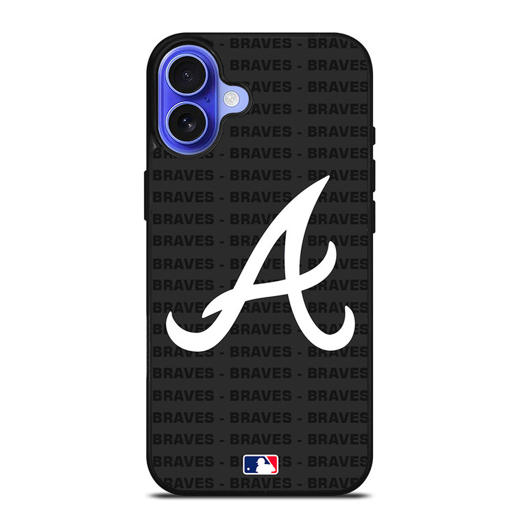ATLANTA BRAVES BASEBALL BLACK iPhone 16 Case Cover