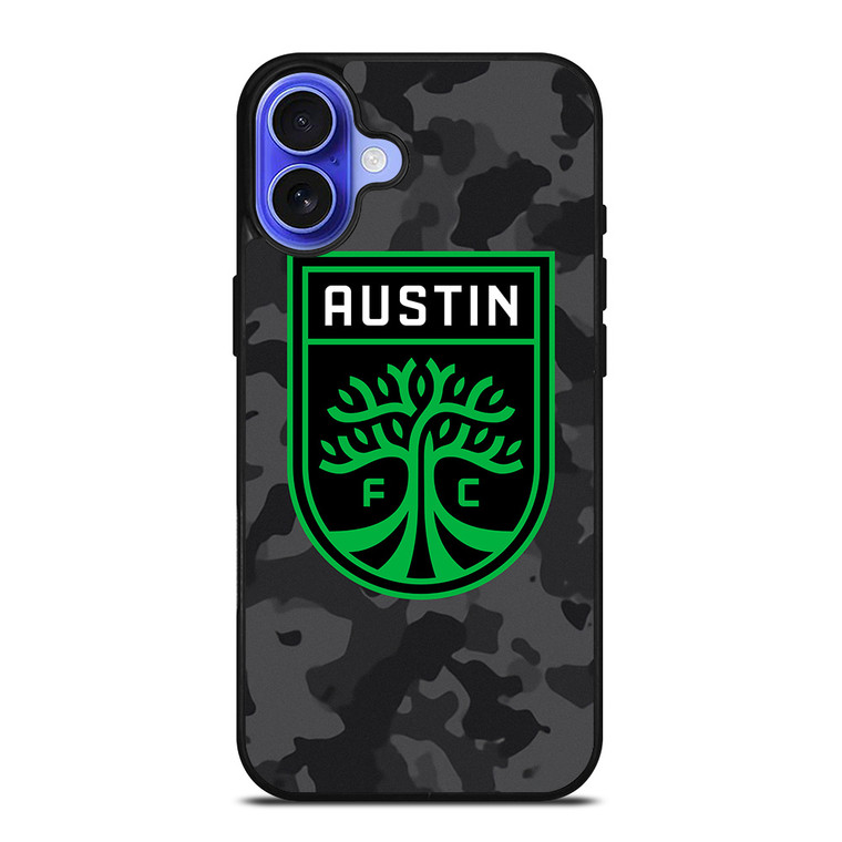 AUSTIN FC MLS BLACK CAMO iPhone 16 Case Cover