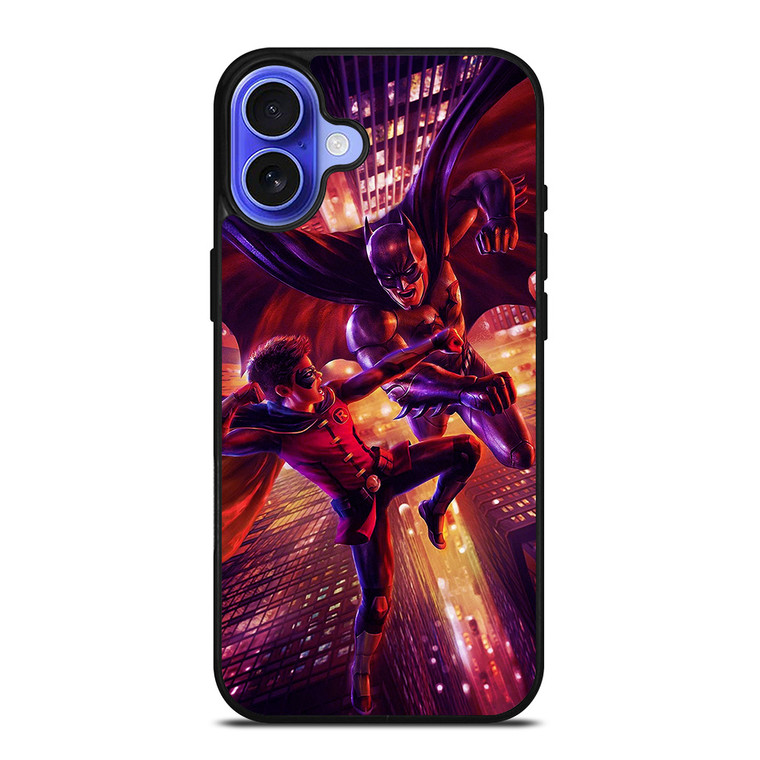 BATMAN AND ROBIN FIGHT iPhone 16 Case Cover