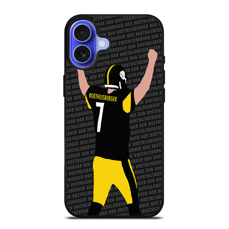 BEN ROETHLISBERGER PITTSBURGH STEELERS CARTOON iPhone 16 Case Cover
