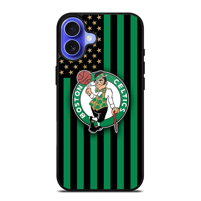 BOSTON CELTICS NBA USA FLAG iPhone 16 Case Cover