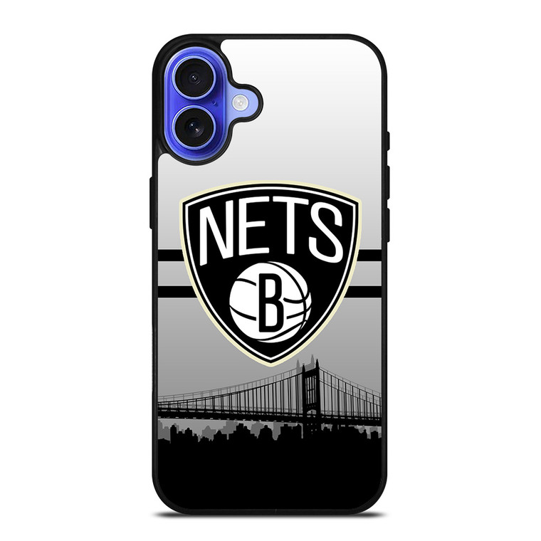 BROOKLYN NETS NBA SKYLINE iPhone 16 Case Cover