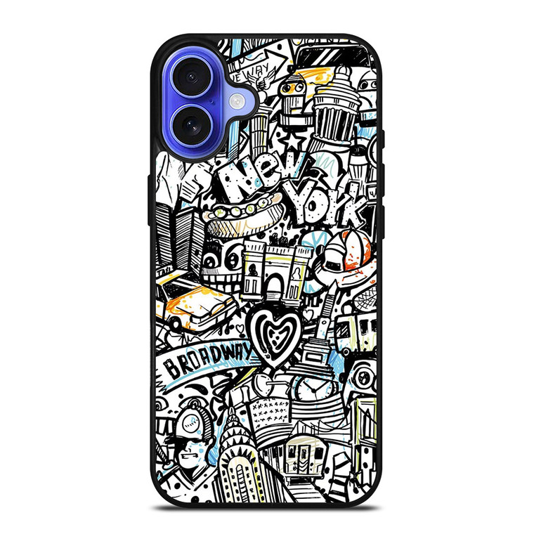 BROOKLYN NEW YORK ART iPhone 16 Case Cover