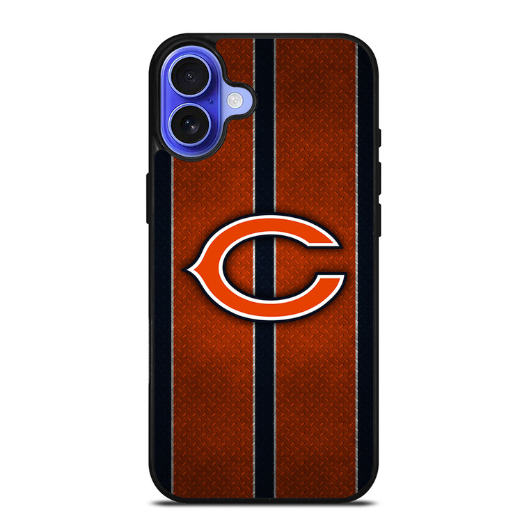 CHICAGO BEARS NFL METAL STRIPE iPhone 16 Case Cover