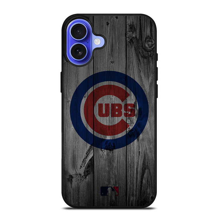 CHICAGO CUBS BASEBALL MLB WOOD LOGO iPhone 16 Case Cover