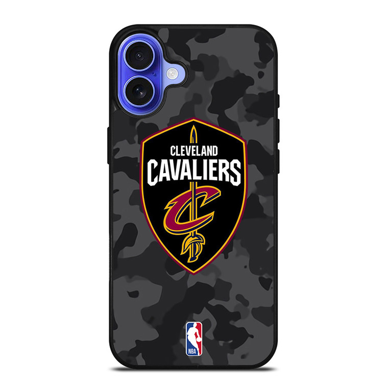 CLEVELAND CAVALIERS BLACK CAMO iPhone 16 Case Cover