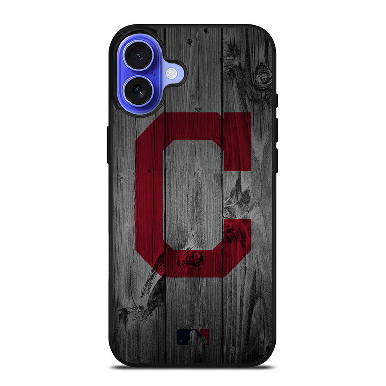 CLEVELAND GUARDIANS BASEBALL MLB WOOD LOGO iPhone 16 Case Cover