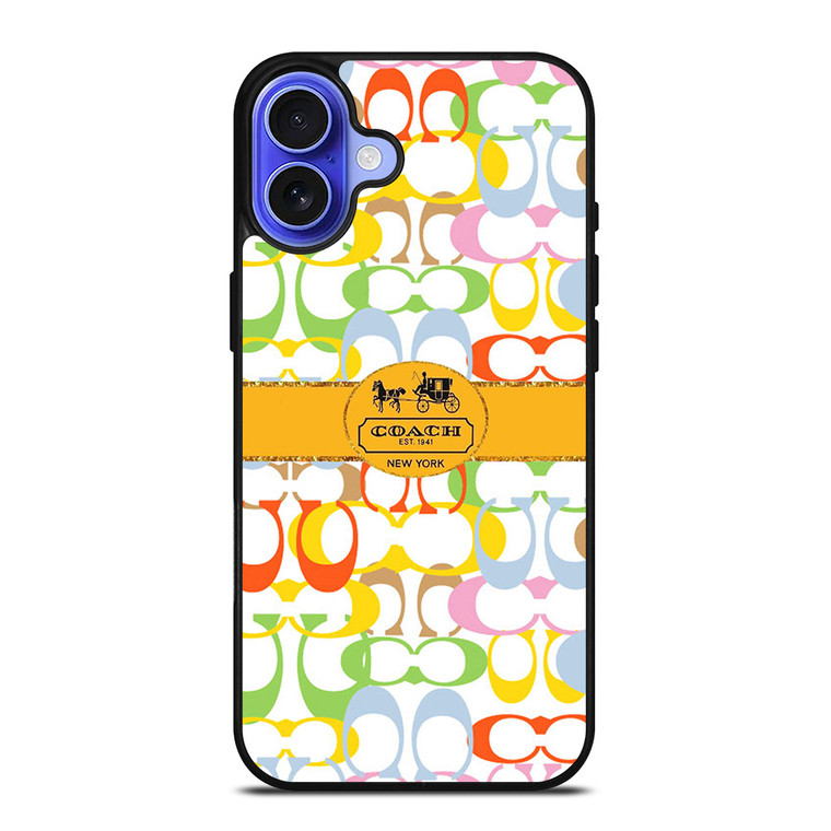 COACH NEW YORK LOGO LUXURY FASHION iPhone 16 Case Cover