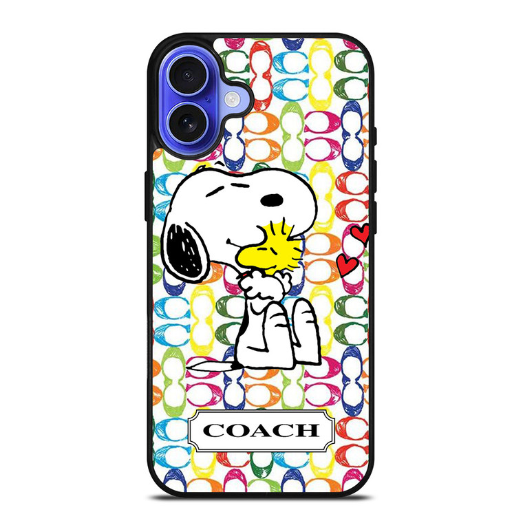 COACH NEW YORK LOGO SNOOPY THE PEANUTS iPhone 16 Case Cover