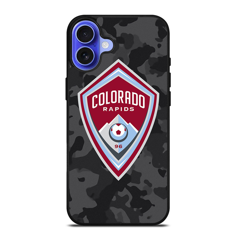 COLORADO RAPIDS MLS BLACK CAMO iPhone 16 Case Cover