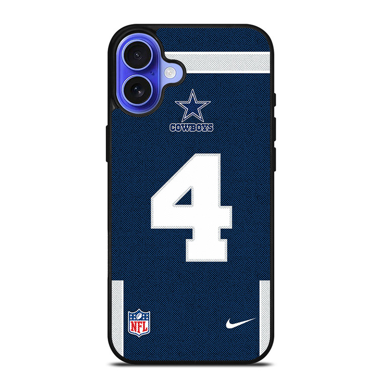 DALLAS COWBOYS DAK PRESCOTT 4 NFL NIKE iPhone 16 Case Cover