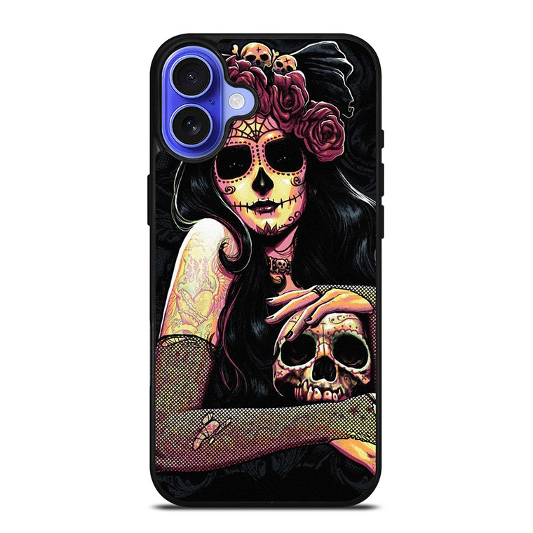 DIA DE LOS MUERTOS ART iPhone 16 Case Cover
