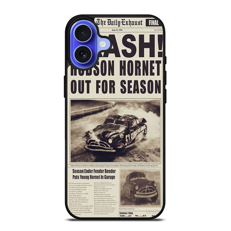 DOG HUDSON HORNET CARS MAGAZINE iPhone 16 Case Cover