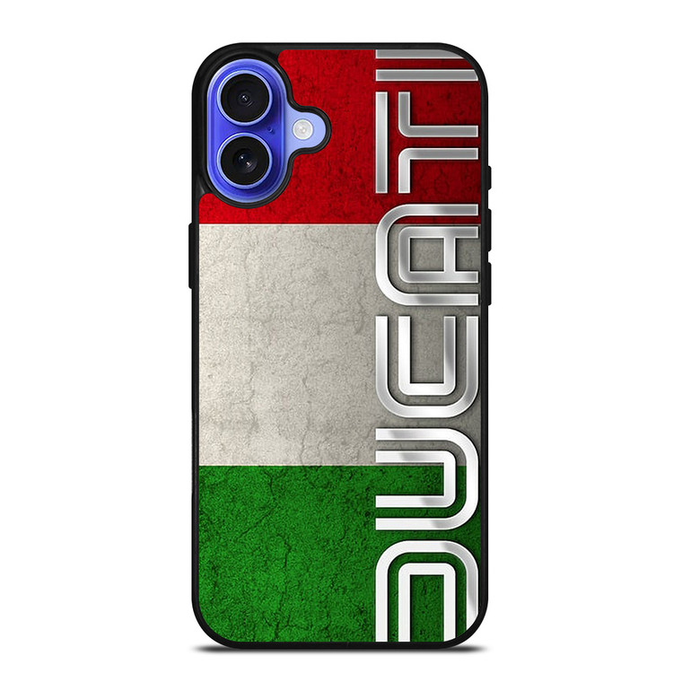 DUCATI MOTOR ITALY FLAG iPhone 16 Case Cover DUCATI MOTOR ITALY FLAG iPhone 16 Case Cover