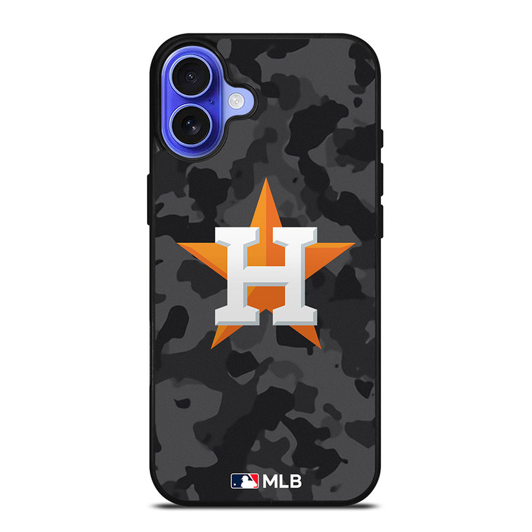 HOUSTON ASTROS BASEBALL BLACK CAMO iPhone 16 Case Cover