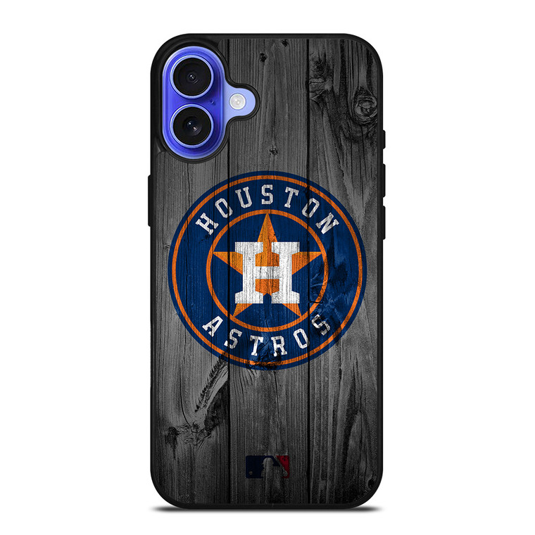 HOUSTON ASTROS BASEBALL MLB WOOD LOGO iPhone 16 Case Cover