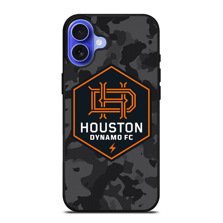 HOUSTON DYNAMO FC MLS BLACK CAMO iPhone 16 Case Cover