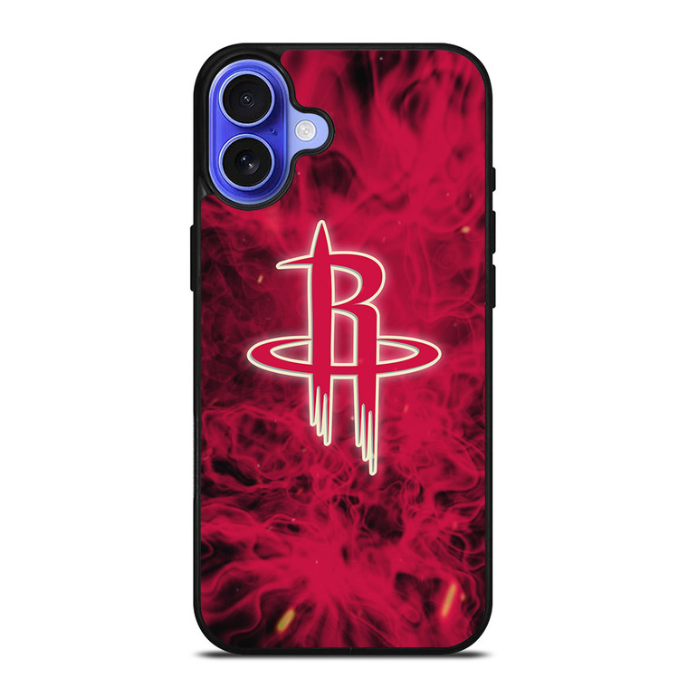 HOUSTON ROCKET BASKETBALL NBA FIRE iPhone 16 Case Cover