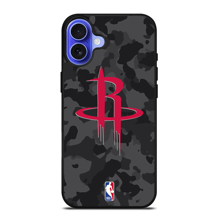 HOUSTON ROCKETS BLACK CAMO iPhone 16 Case Cover