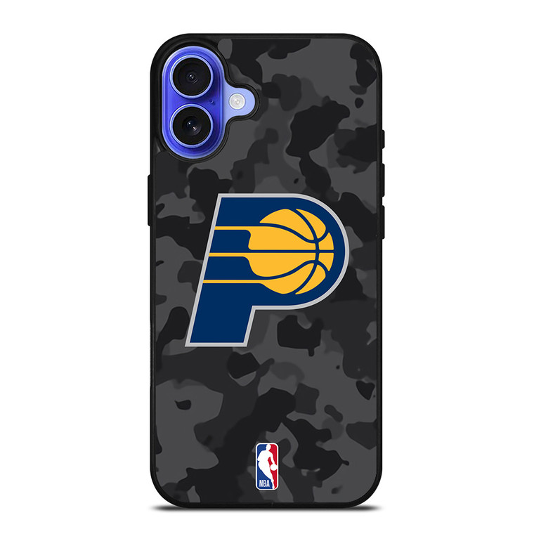 INDIANA PACERS BLACK CAMO iPhone 16 Case Cover
