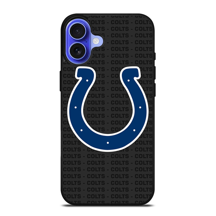 INDIANAPOLIS COLTS FOOTBALL TEXT iPhone 16 Case Cover
