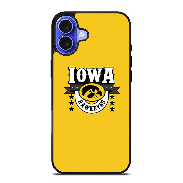 IOWA HAWKEYES LOGO UNIVERSITY BASKETBALL TEAM iPhone 16 Case Cover