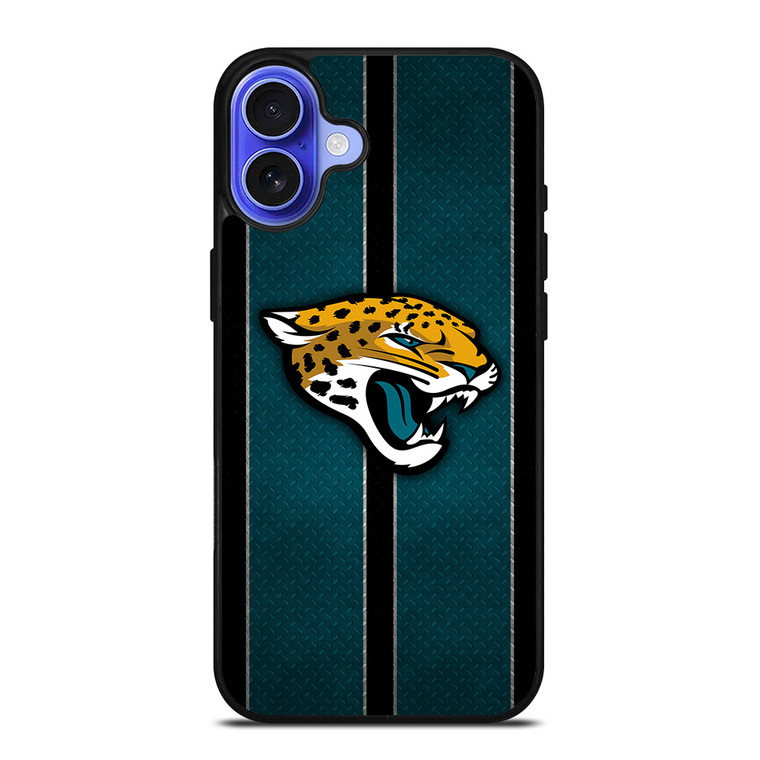 JACKSONVILLE JAGUARS NFL METAL STRIPE iPhone 16 Case Cover