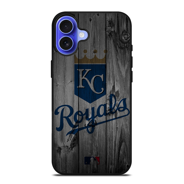 KANSAS CITY ROYALS BASEBALL MLB WOOD LOGO iPhone 16 Case Cover